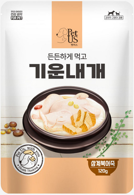 펫어스 반려동물 기운내개, 닭고기+북어, 120g, 1개