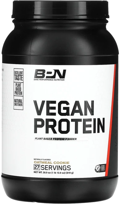 BPN Vegan Protein Oatmeal Cookie 1 lb 12.9 oz 819 g, BPN, Vegan Protein, Oatmeal Co - 쿠팡