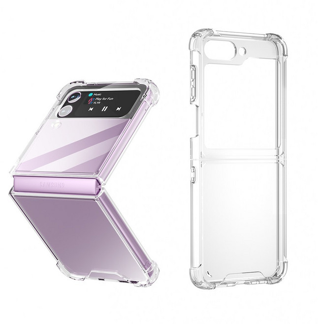 Essager 삼성 갤럭시 실리콘TPU 재질 방탄 투명 핸드폰 케이스 2개입