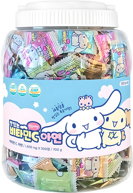 아텍스 시나모롤 맛있는 비타민C 아연 700g, 1개, 500정