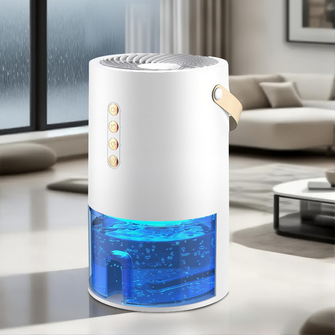 RichMagic 1300ML AI 스마트 가정용 대용량 제습기 음이온 공기 청정 무음 타이머 무지개 라이트 저전력 만수 자동 정지 거실 침실 욕실 지하실 드레스룸 편리한 휴대형, 화이트