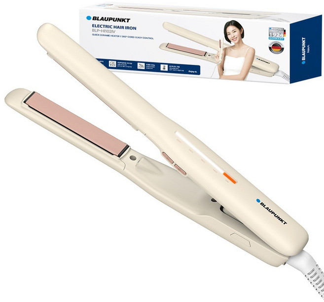 블라우풍트 슬림 아이오닉 미니 뿌리 볼륨 고데기, Ivory, BLP-HI102IV/K