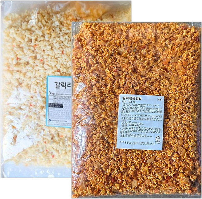 [현대프리마켓] 시아스 김치 볶음밥 3kg + 갈릭 볶음밥 3kg, 2개