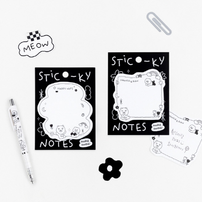 카카오프렌즈 두들두들 점착 메모지, 레인보우, 레인보우