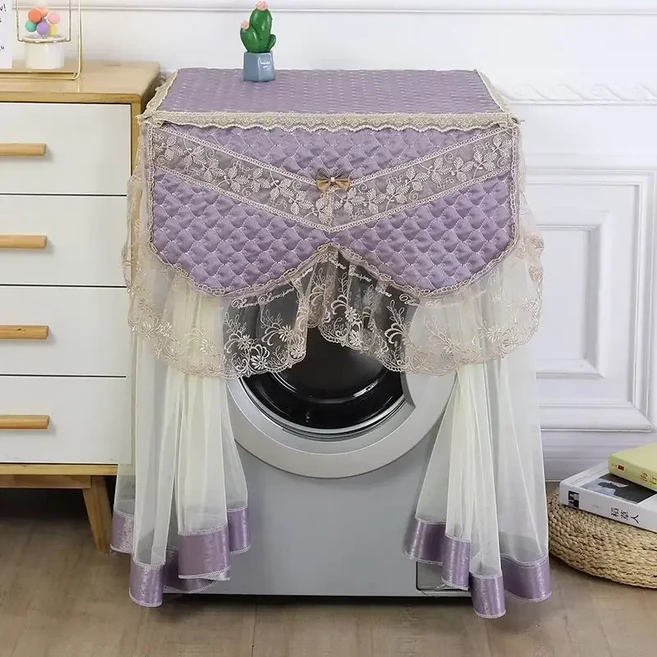 세탁기 커버 드럼 특수 방진 천 자외선 차단 레이스 사계절 범용, [08] style20, [01] Frontdoor 60x60x80cm, 1개