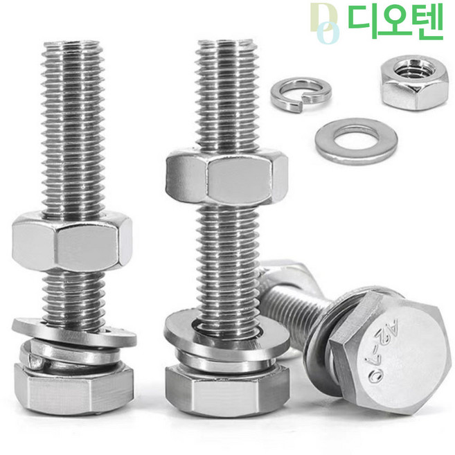 M24 스텐 SUS 육각볼트 너트 와샤 세트 1개, 90mm
