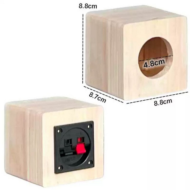 8인치 DIY 3인치 유닛 서브, 범용, 자작나무 박스 개구 48mm 포함 1개, 단일 스피커