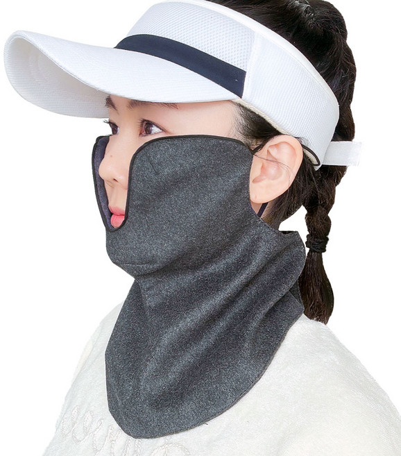 밥앤스미스 자외선차단 볼마스크 롱넥 골프 얼굴가리개 기미 마스크 국산, 그레이, 1개