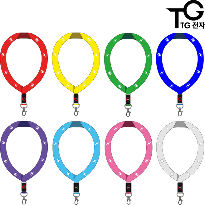 TG전자 LED 목걸이 응원봉 야광봉 형광봉 콘서트 야구 축구 응원도구 제작 TG-E161, 1개, 핑크
