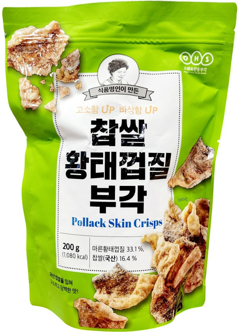 [트레이더스] 찹쌀 황태 껍질 부각, 2개, 200g