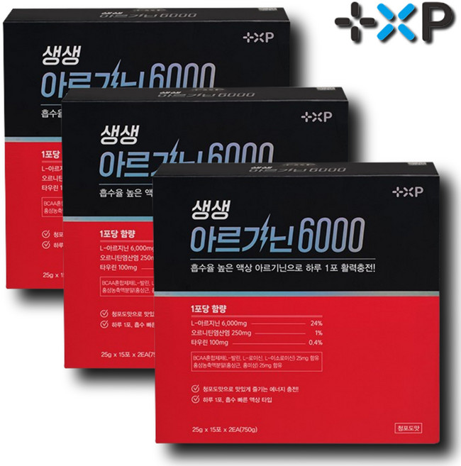 생생 아르기닌 6000mg 오르니틴 타우린 함유 제품 potenciator 효능, 5개, 6회분