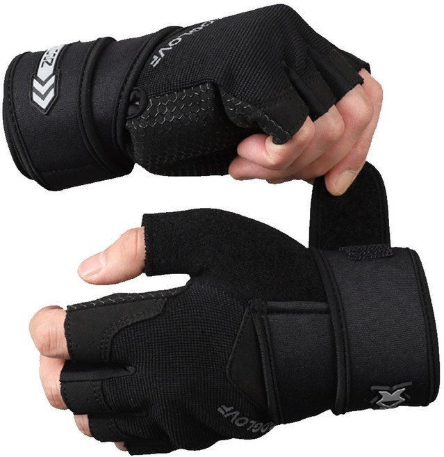 네오글러브 남성여성 손목스트랩 헬스장갑 턱걸이 철봉 크로스핏 웨이트, 1세트, 블랙