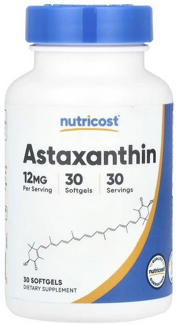Nutricost Astaxanthin 12 mg 30 Softgels NCS-57251, 1개 - 쿠팡