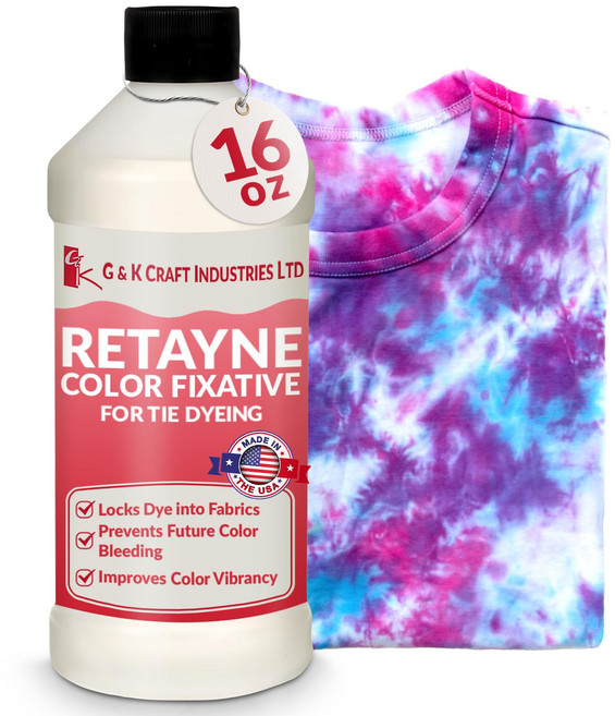 G&K 크래프트 리테인 컬러 픽서티브 16온스 | 염색된 면 G&K Craft Retayne Color Fixative 16 oz. | Best Liquid Color Fixati, G&K Craft 16oz, 1개