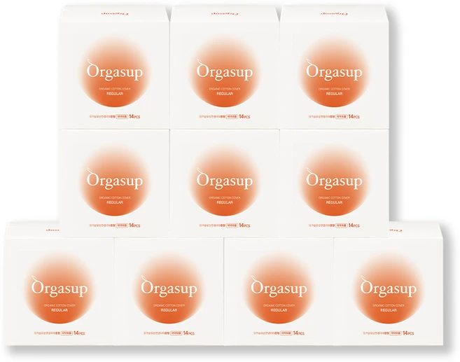 오가숲 유기농 순면 중형 생리대 14개입 10팩, 10개 - 쿠팡