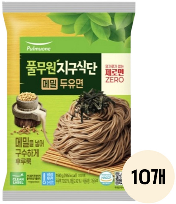 풀무원 지구식단 메밀두유면, 150g, 10개
