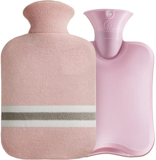 쏘냐도르 보온 물주머니 핫팩 2L PVC + 핑크 커버 2종세트, 1개