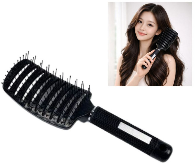 다있소유 볼륨 헤어 브러쉬 드라이 빗, 1개, 블랙