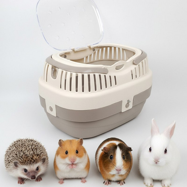 펫존 소동물 이동장 대형, 1개, 베이지