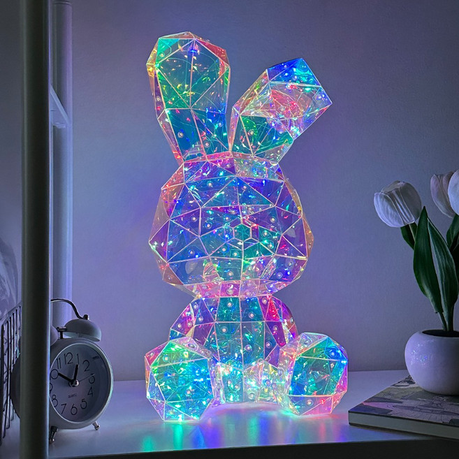 [선물 패키지 증정] 루시아이 오로라 프리즘 토끼 조명