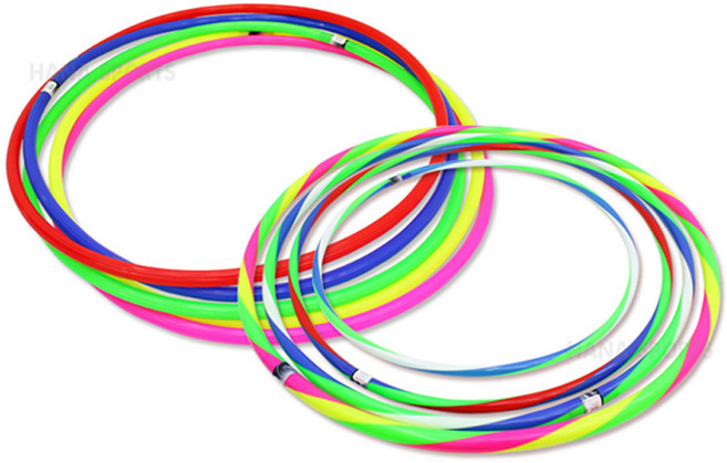 국내생산 어린이 훌라후프 학교 학원 단체용 다이어트 교재용 체육대회 운동회 레트로, 단색(노랑), 1개