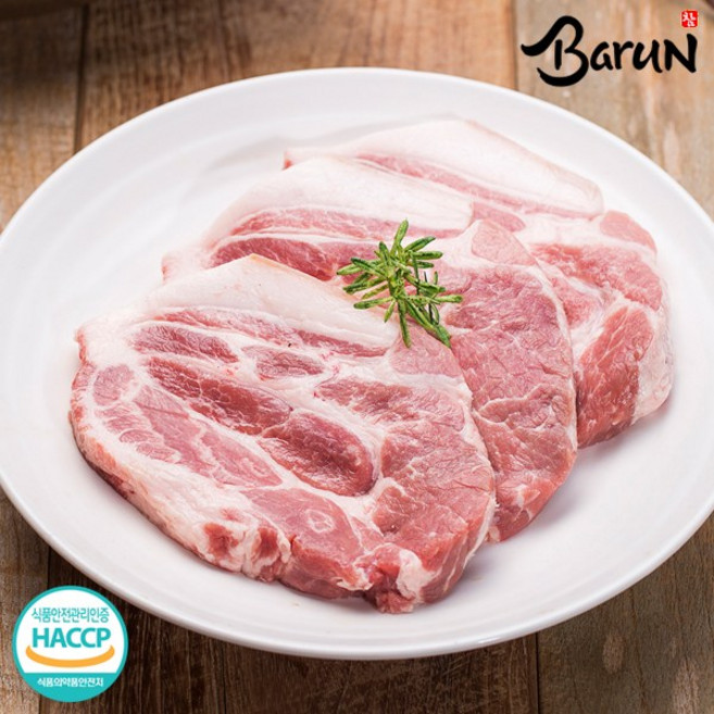 [씨유웰] 참바른한돈 프리미엄 국내산 냉장 목살 2kg(숯불용) 바른재료 바른위생, 1개, 2kg