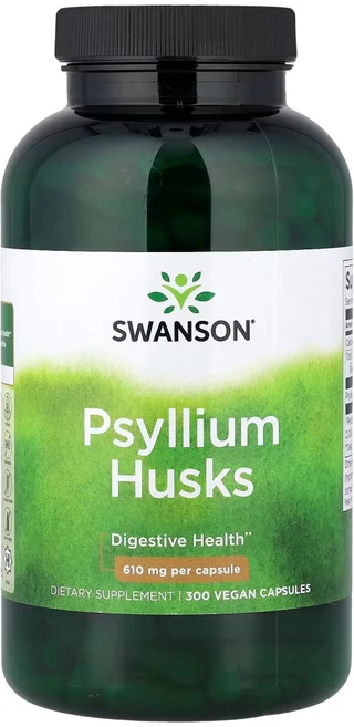 스완슨 식이섬유 차전자피 610mg 300캡슐 Swanson Psyllium, 300정, 5개 - 쿠팡