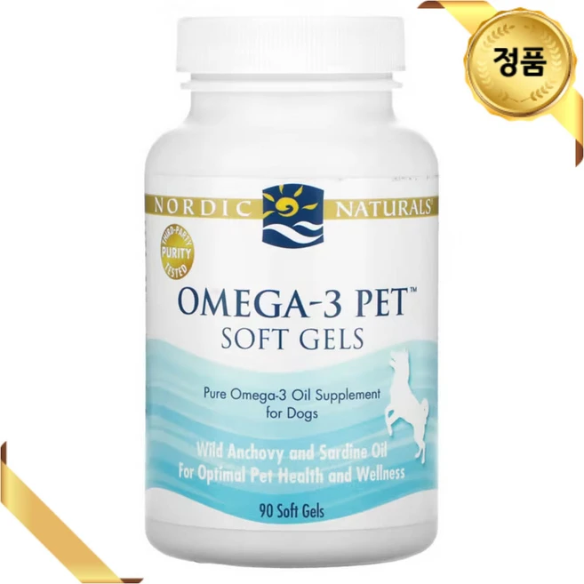 노르딕 내츄럴스 반려견 오메가3 90 소프트젤 피쉬오일, 90정, 1개 - 쿠팡