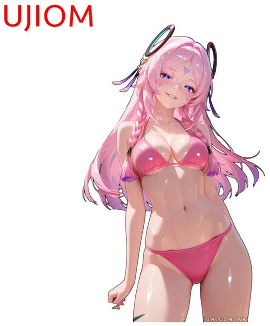 매혹적인 임팩트 시틀랄리 비키니 그래피티 벽 스티커 엣지 스크래치 방지 접착 데칼 벽지 장식, 1개, 색상: 1. YT-558807 / 크기: C. 16cm
