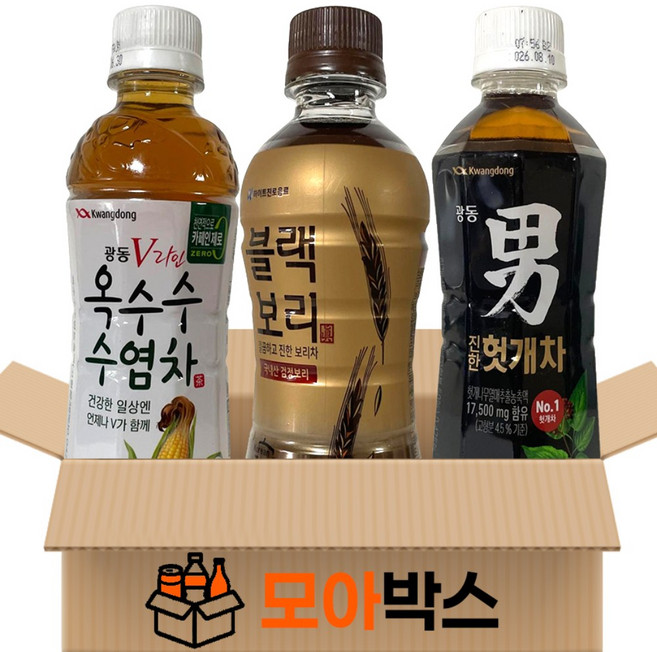 [모아박스] BEST 차 음료 소페트 옥수수수염차 블랙보리 헛개차 3종, 2세트, 340ml