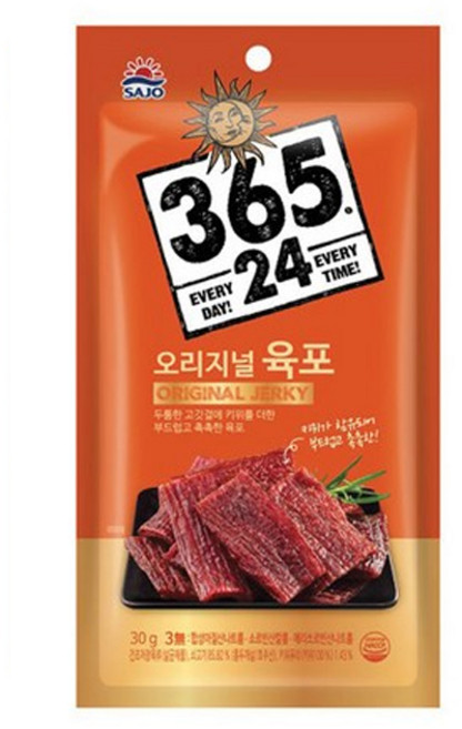 사조해표 365.24 오리지널 육포 30g 5개