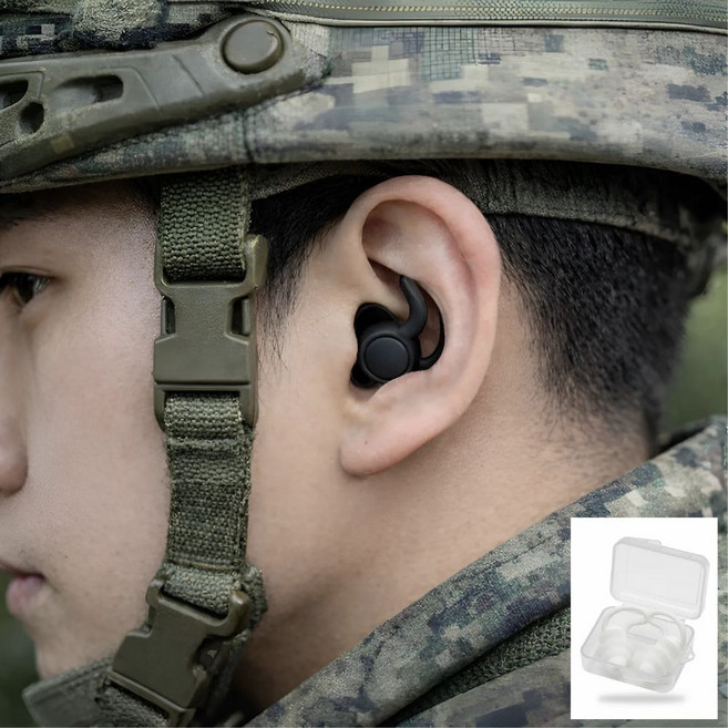 일상토리 소음차단 이어플러그 군입대 블랙, 2개입, 2세트