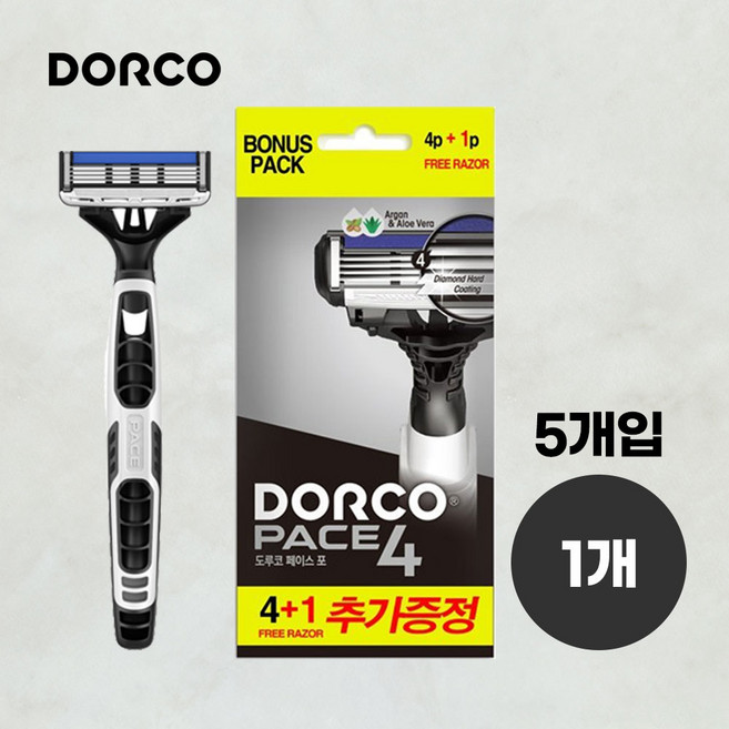 도루코 페이스 4 면도기, 5개입, 1개