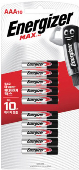 에너자이저 맥스 건전지 AAA 10입, 10개입, 1개