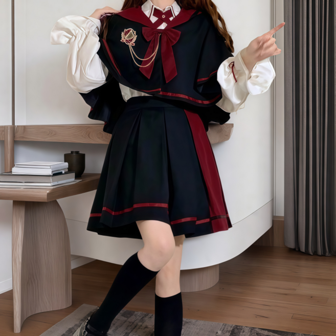 호그와트 교복 해리포터 코스튬 의상 졸업사진 망토 치마 세트 반티