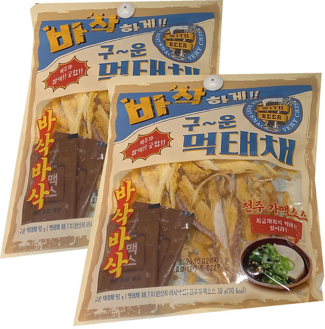 바삭하게 구운 먹태채, 2개, 120g