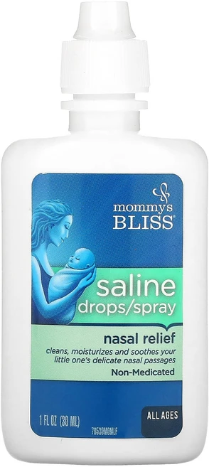 Mommy's Bliss 식염수 드롭/스프레이 비강 완화제 모든 연령 30ml(1fl oz), MommysBliss식염수드롭스프레이비강완화제모든연령3, 1개 - 쿠팡