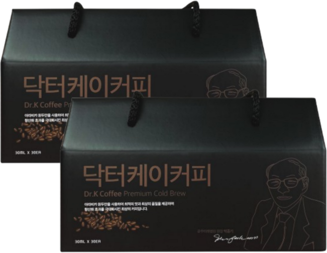 닥터케이 콜드브루 더치커피 원액 액상커피 답례품 아메리카노 라떼, 60개입, 30ml, 2박스, 30개입