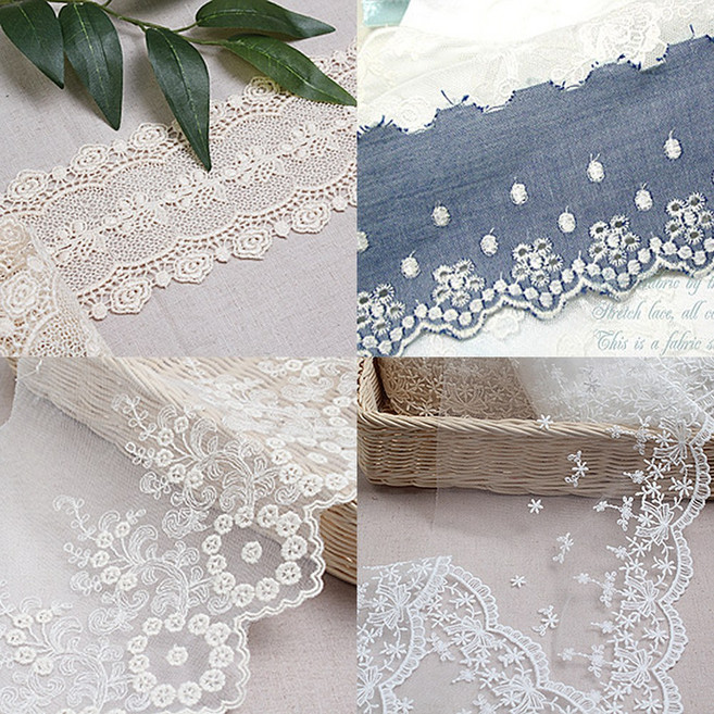 레이스 스판 대폭 면 셔링 캐미컬 린넨 수술 리본테이프 패브릭 커튼수선 드레스수선 원단, 수술레이스-2, 수술_레이스 2 -회색(1마), 1개, 수술_레이스 2 -회색(1마)