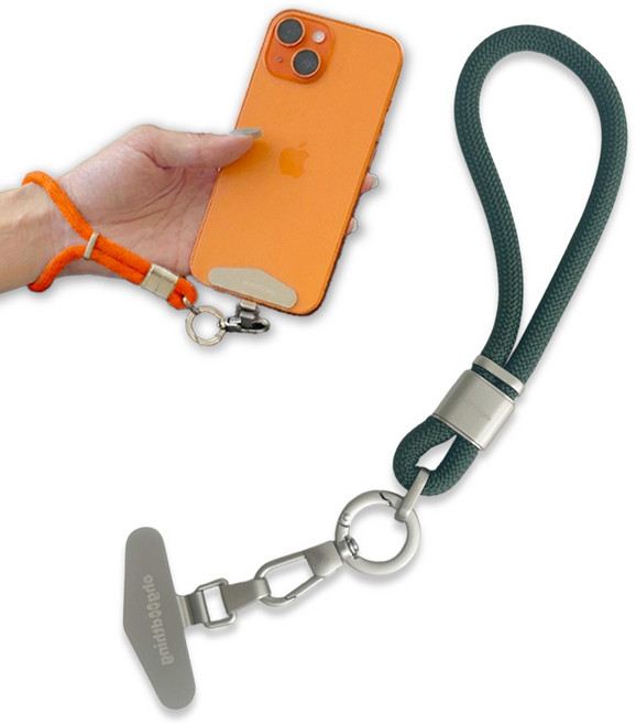 오굿띵 튼튼한 메탈 핸드폰 도난방지 손목 스트랩, 1개, 딥그린