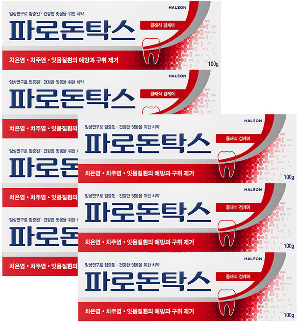 파로돈탁스 클래식 검케어 치약 100g, 7개