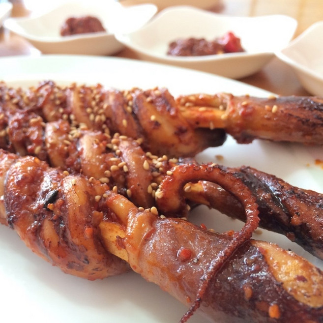 [힘찬열매] 낙지 호롱구이 냉동 낙지호롱이 꼬지, 1개, 900g