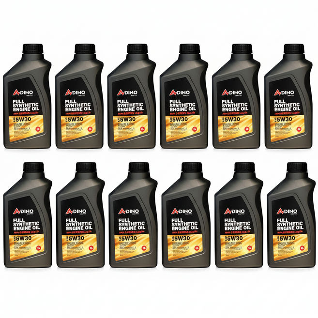아디노 벨퍼포먼스 고성능 롱라이프 합성엔진오일, 12개, 5w30, 1L