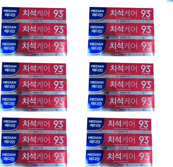 메디안 국내 제조 치석케어 구취 치약, 120g, 18개