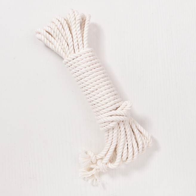 6.0mm 대나무 로프 밤부 로프 무지개 컬러 대나무 로프 부드러운 로프, 01 White