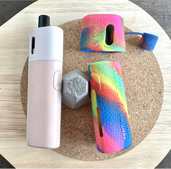 레더크레프트 아보카도베이비 전용 실리콘케이스 위생캡덮개 포함, 1개, 레인보우