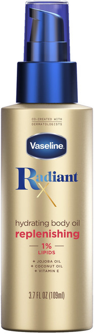 바세린 래디언트 X 하이드레이팅 리플레니싱 0.01 지질 바디 오일, 1개, 1개