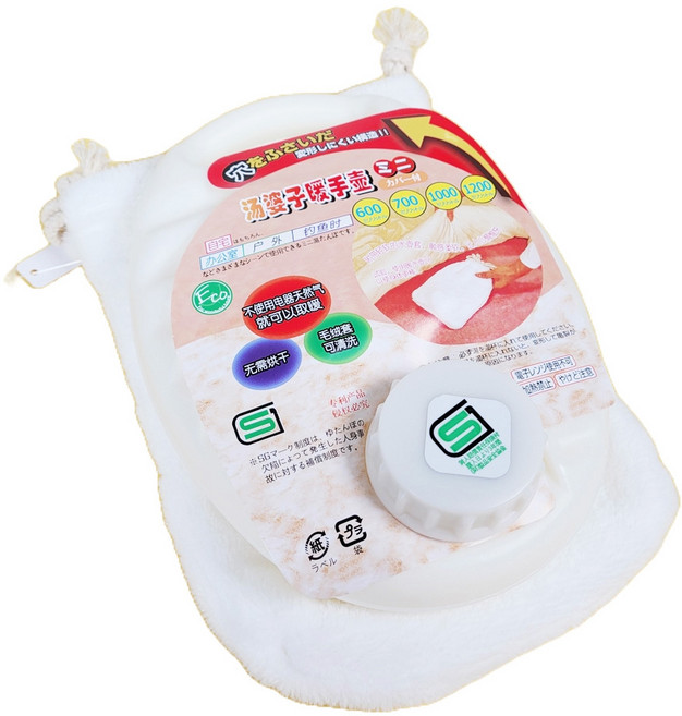 일본식 온수 찜질 주머니 화이트 0.6리터, 1개, 본상품선택