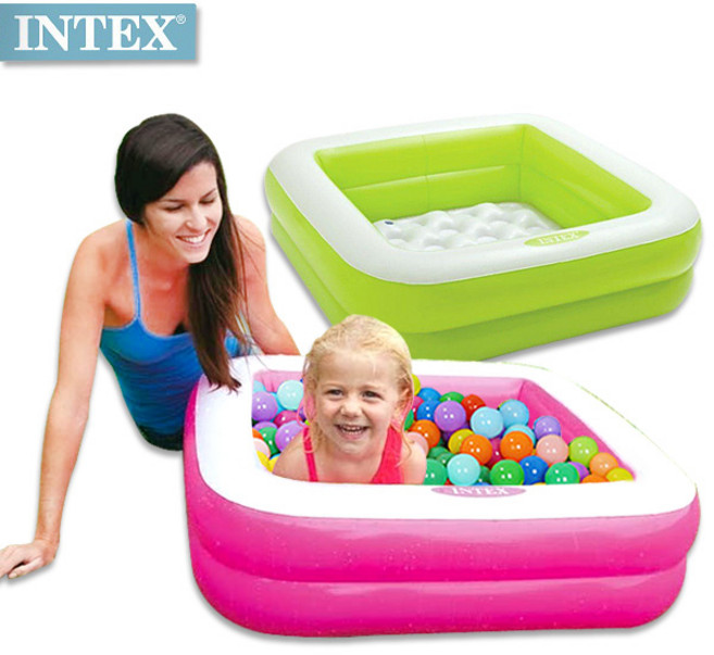 인텍스 27170-인텍스 유아사각풀85(85x85x23cm)[57100]색상랜덤 미니풀장 볼풀장 에어풀장 플레이박스베이비풀장 물놀이, 1개