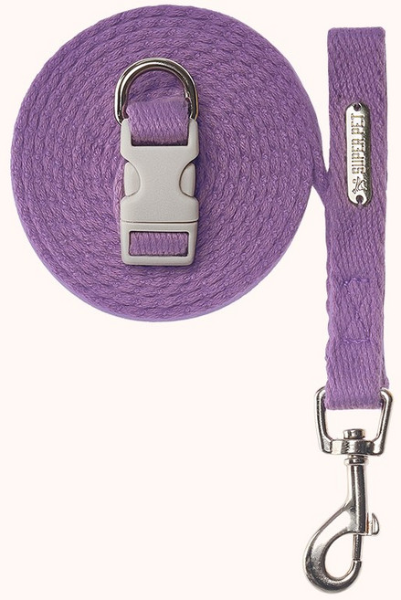 슈퍼펫 강아지 멀티 리드줄 2.5M 핸드프리 산책줄 순면100%, 퍼플, 1개